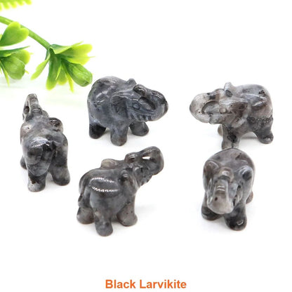 Mini Crystal Elephant Healing Figurine