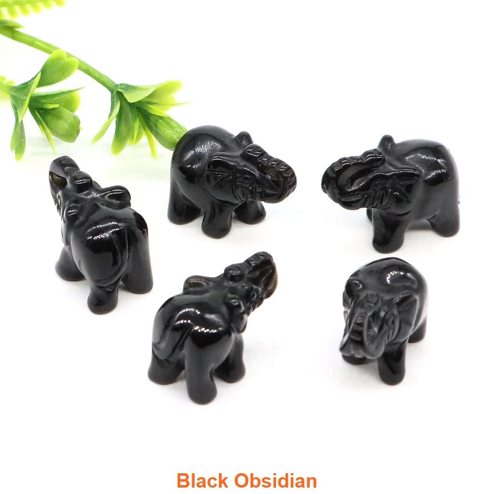 Mini Crystal Elephant Healing Figurine