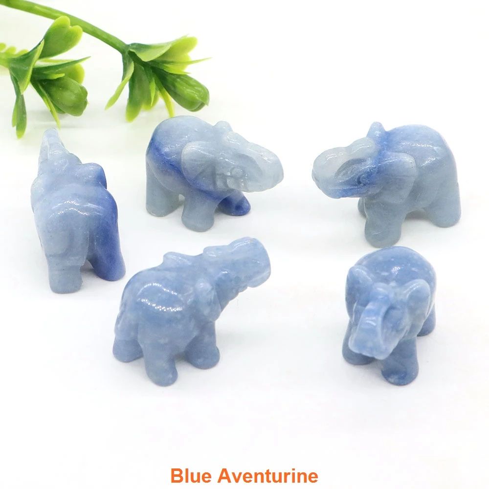 Mini Crystal Elephant Healing Figurine