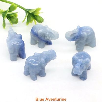 Mini Crystal Elephant Healing Figurine