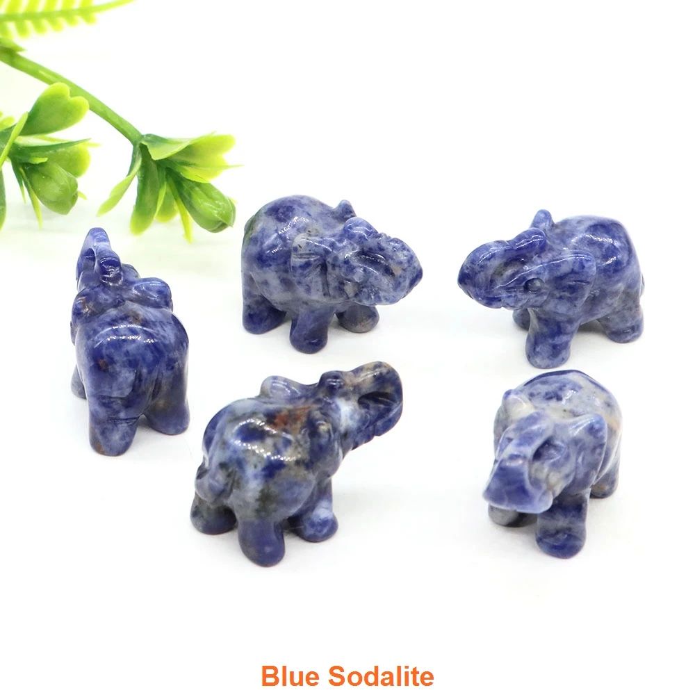 Mini Crystal Elephant Healing Figurine
