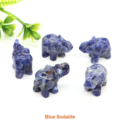 Mini Crystal Elephant Healing Figurine