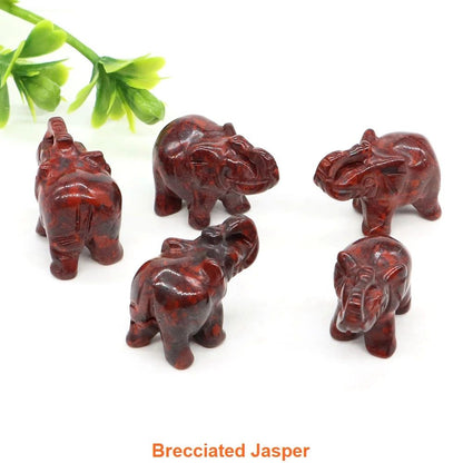 Mini Crystal Elephant Healing Figurine