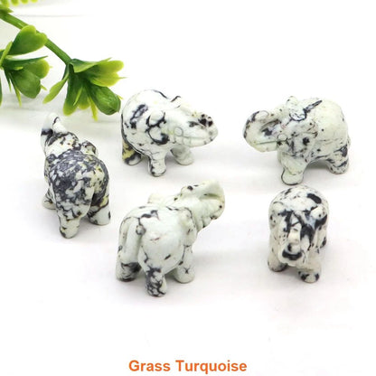 Mini Crystal Elephant Healing Figurine