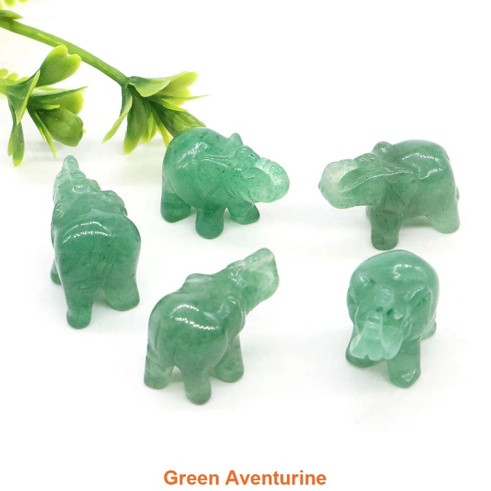 Mini Crystal Elephant Healing Figurine