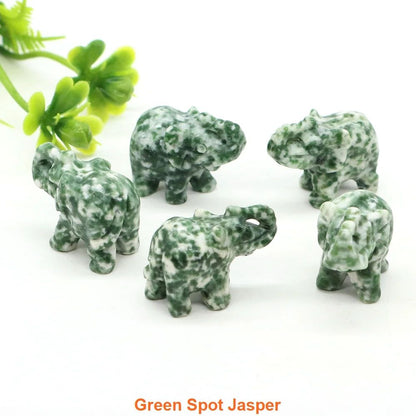 Mini Crystal Elephant Healing Figurine
