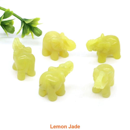 Mini Crystal Elephant Healing Figurine