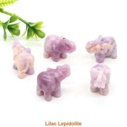 Mini Crystal Elephant Healing Figurine