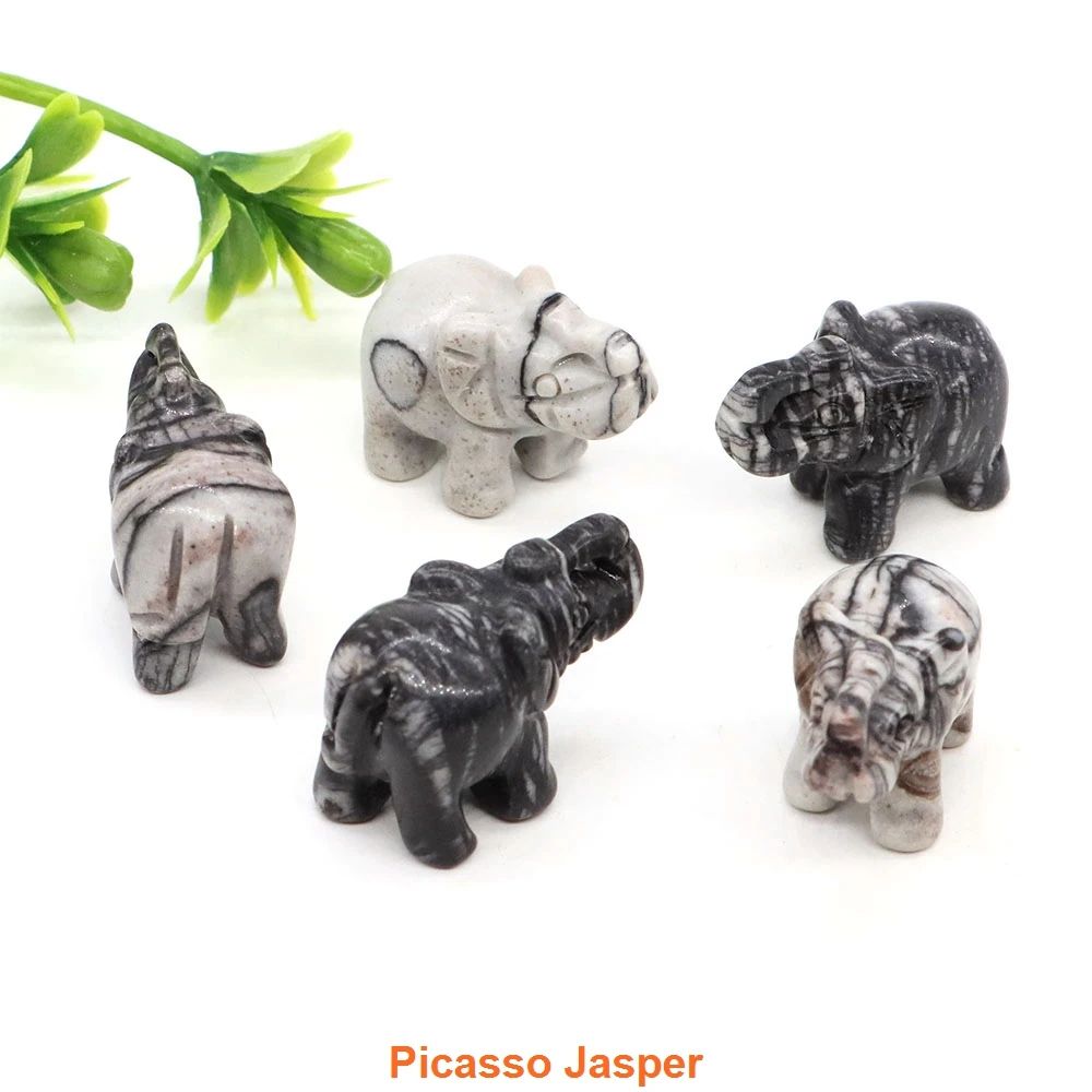 Mini Crystal Elephant Healing Figurine