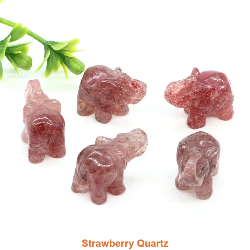 Mini Crystal Elephant Healing Figurine
