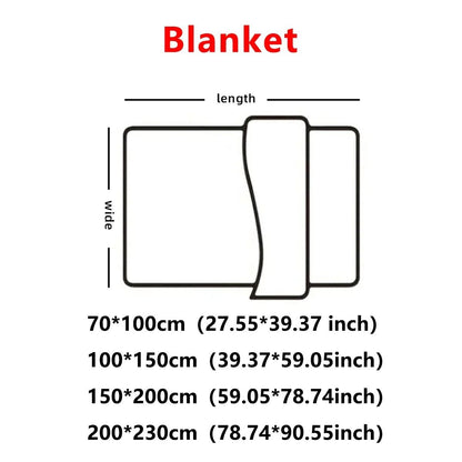 Thick Striped Multifunctional Blanket Soft Throw Bed Cover and Cozy Nap Blanket