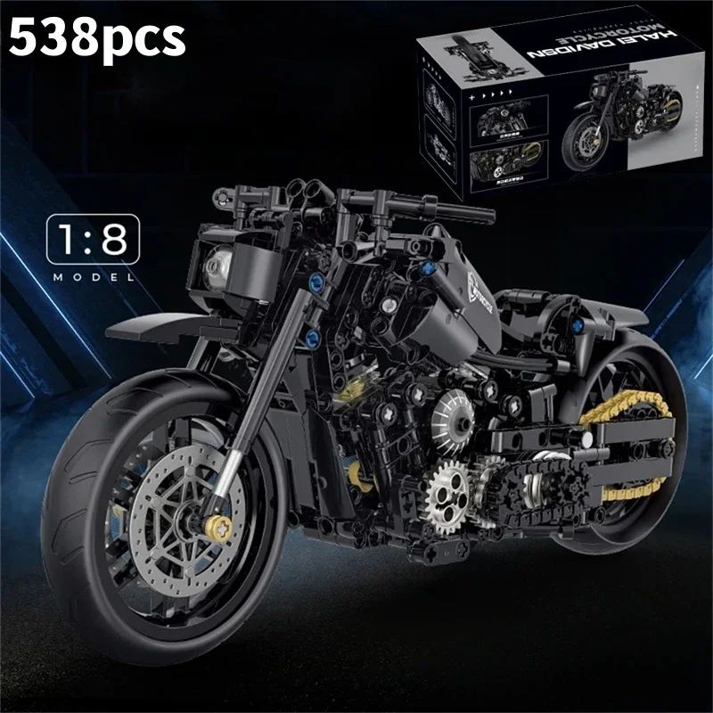 Motorcycle Building Kit MOC Construction Bricks Educational Toy