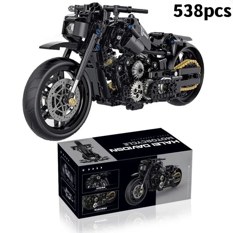 Motorcycle Building Kit MOC Construction Bricks Educational Toy