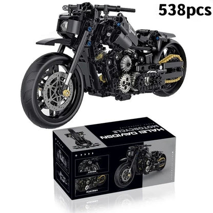 Motorcycle Building Kit MOC Construction Bricks Educational Toy