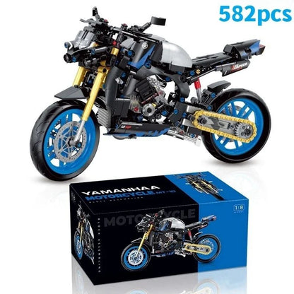 Motorcycle Building Kit MOC Construction Bricks Educational Toy