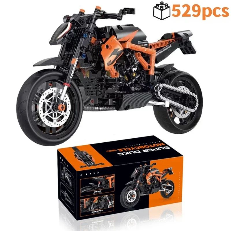 Motorcycle Building Kit MOC Construction Bricks Educational Toy