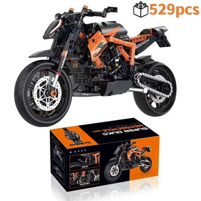 Motorcycle Building Kit MOC Construction Bricks Educational Toy