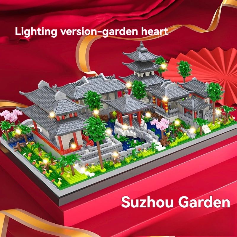 Suzhou Garden Micro Building Blocks with LED Light