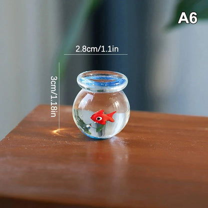 VividGlass Mini Pocket Fish Figurine – Handcrafted Colorful Glass Ornament for Desk & Home Decor