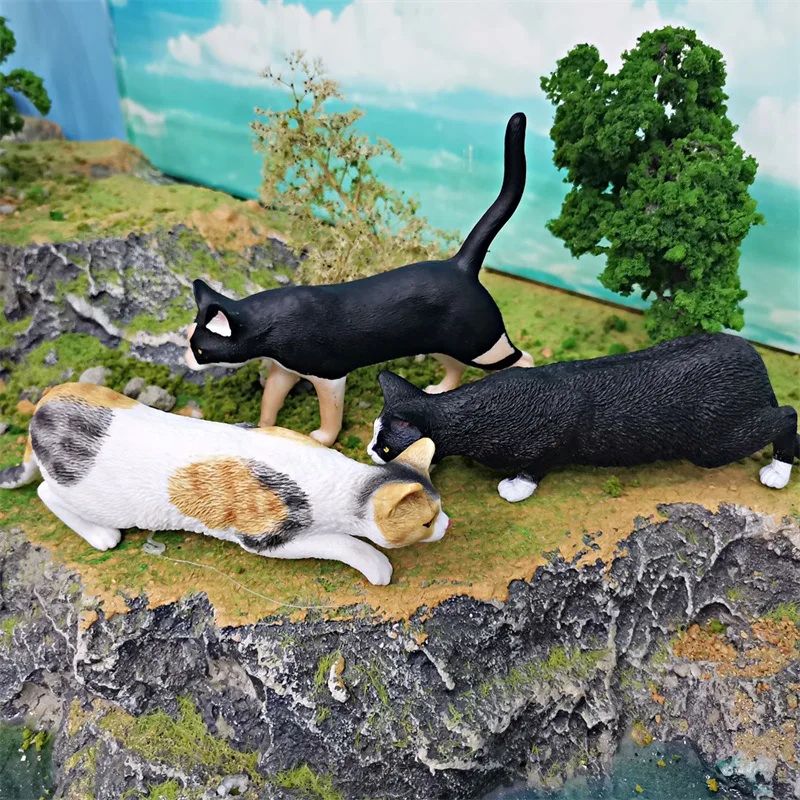 CozyPaws Lying Orange Cat Figurine – Cute Mini Pet Desktop Decor for Home & Office