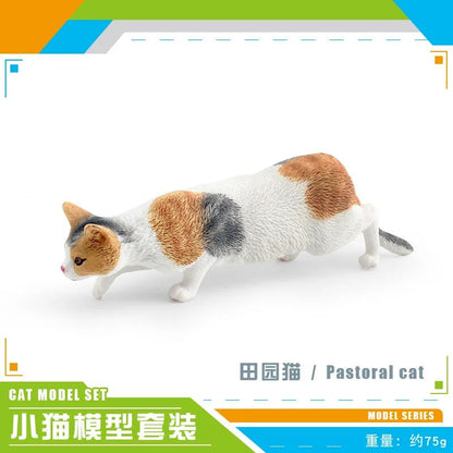 CozyPaws Lying Orange Cat Figurine – Cute Mini Pet Desktop Decor for Home & Office