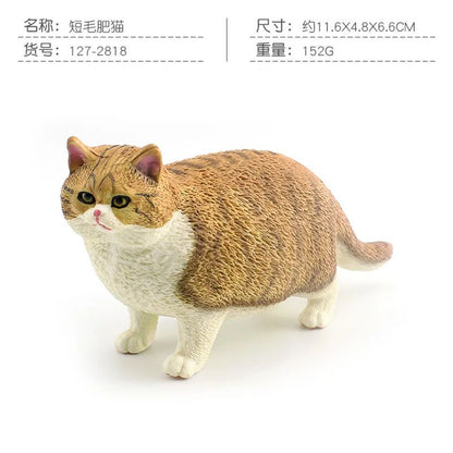 CozyPaws Lying Orange Cat Figurine – Cute Mini Pet Desktop Decor for Home & Office