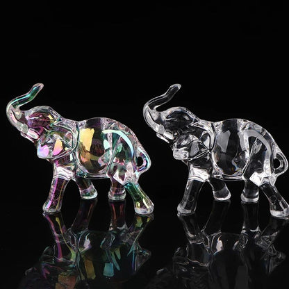 Crystal Charm Baby Elephant Figurine – Cute Acrylic Mini Statue for Desk & Home Decor