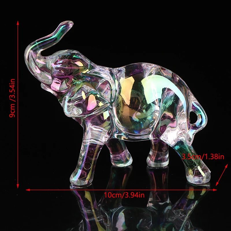 Crystal Charm Baby Elephant Figurine – Cute Acrylic Mini Statue for Desk & Home Decor