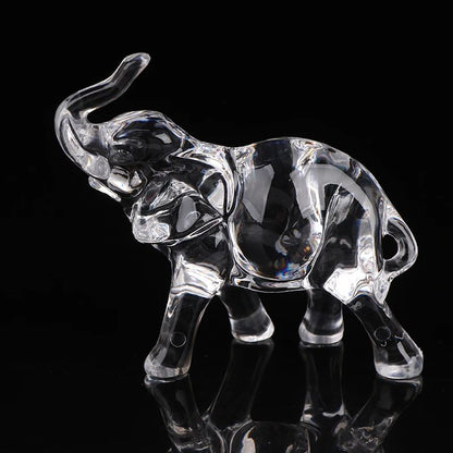 Crystal Charm Baby Elephant Figurine – Cute Acrylic Mini Statue for Desk & Home Decor