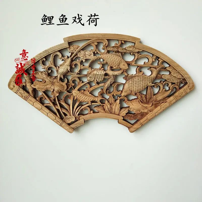 Hand-Carved Camphor Wood Dragon & Phoenix Wall Art – 3D Traditional Chinese Decorative Panel with Natural Fragrance