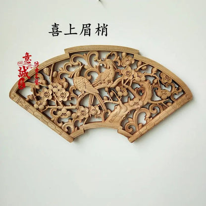 Hand-Carved Camphor Wood Dragon & Phoenix Wall Art – 3D Traditional Chinese Decorative Panel with Natural Fragrance