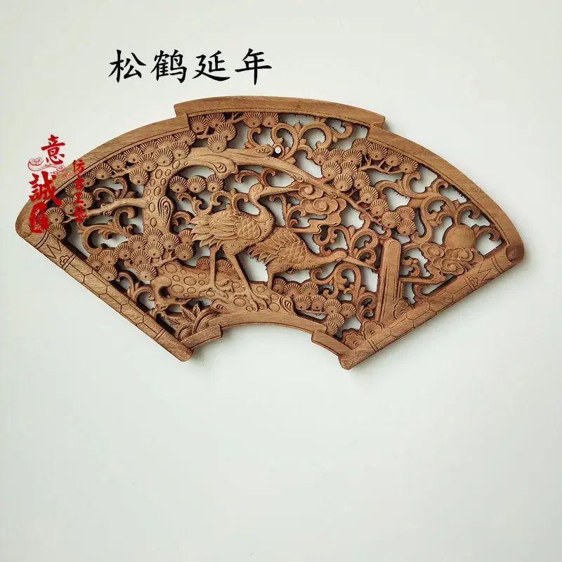 Hand-Carved Camphor Wood Dragon & Phoenix Wall Art – 3D Traditional Chinese Decorative Panel with Natural Fragrance