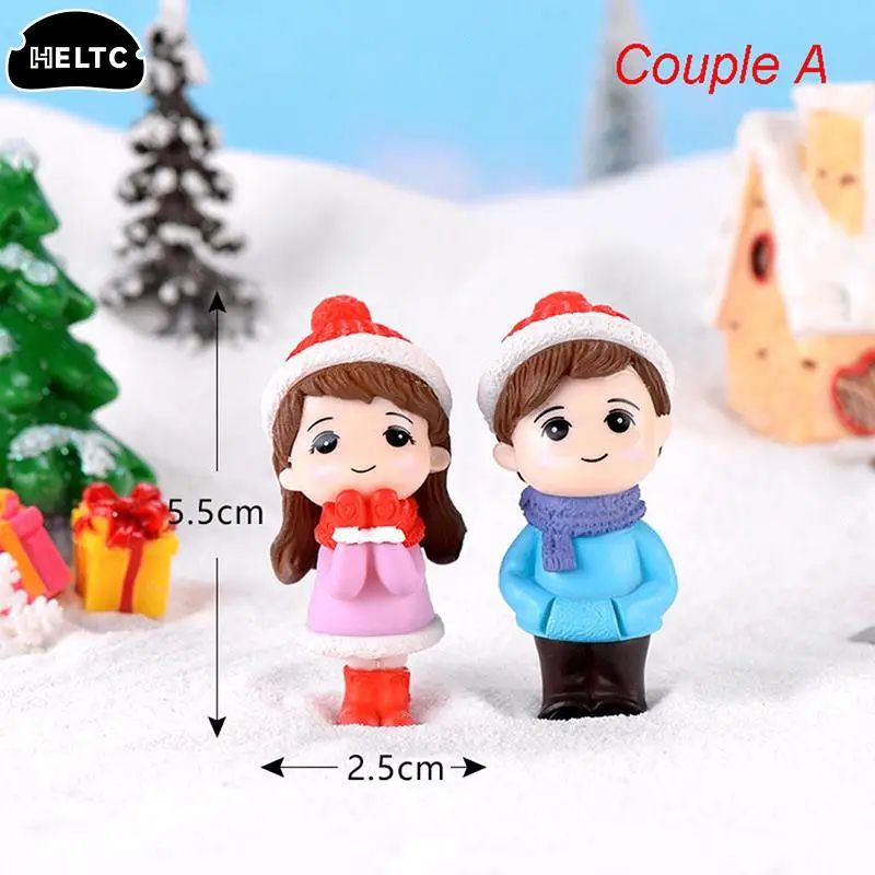 Mini Lovers Couple Garden Figurine Set – Cute Chair Animal Miniatures for Fairy Garden & Terrarium Decor