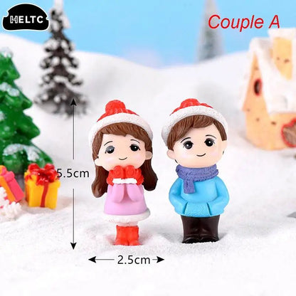 Mini Lovers Couple Garden Figurine Set – Cute Chair Animal Miniatures for Fairy Garden & Terrarium Decor