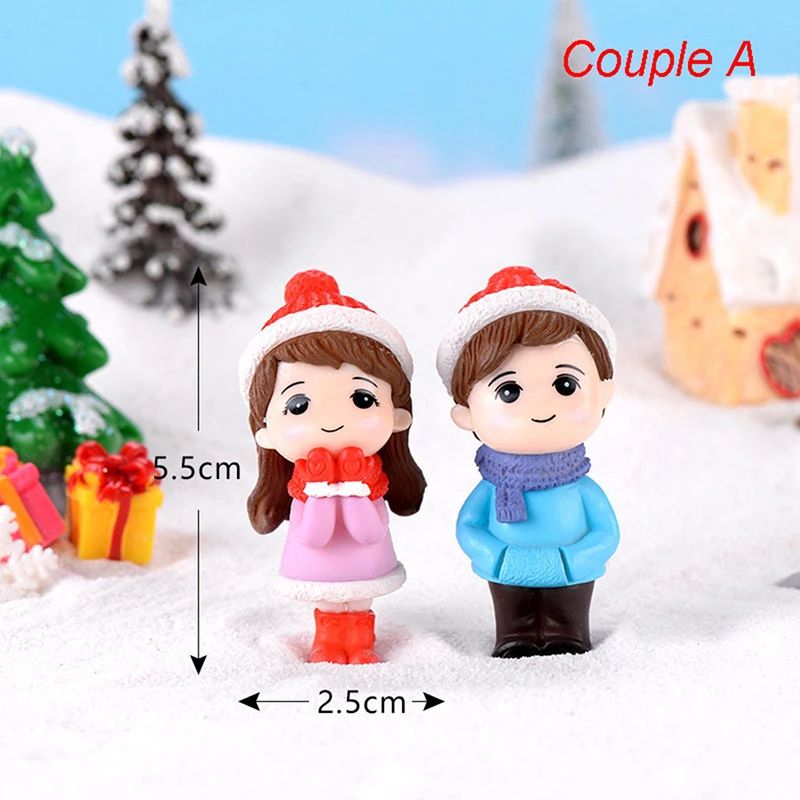 Mini Lovers Couple Garden Figurine Set – Cute Chair Animal Miniatures for Fairy Garden & Terrarium Decor