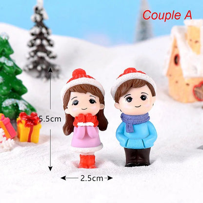 Mini Lovers Couple Garden Figurine Set – Cute Chair Animal Miniatures for Fairy Garden & Terrarium Decor