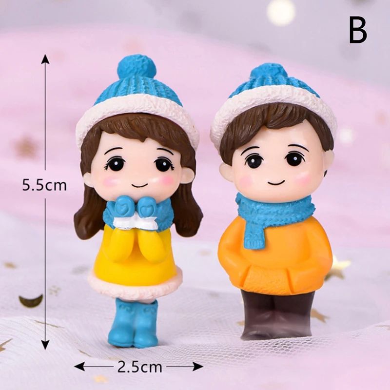 Mini Lovers Couple Garden Figurine Set – Cute Chair Animal Miniatures for Fairy Garden & Terrarium Decor