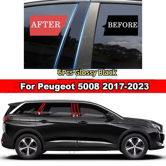 Gloss Black Precision Pillar Post Decoration Trims