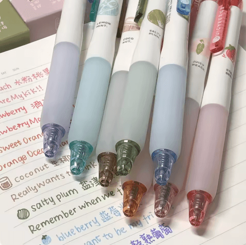 Fruit Scented Gel Pens 3D Colored Pens for School Journaling and Scrapbooking