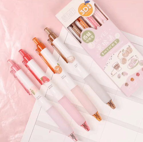 Fruit Scented Gel Pens 3D Colored Pens for School Journaling and Scrapbooking