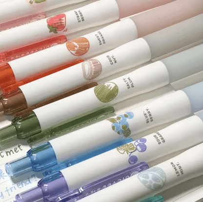 Fruit Scented Gel Pens 3D Colored Pens for School Journaling and Scrapbooking