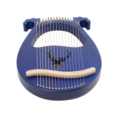 Premium 16-String Lyre Harp Mahogany Wood Instrument with Tuning Wrench for Beginners & Musicians