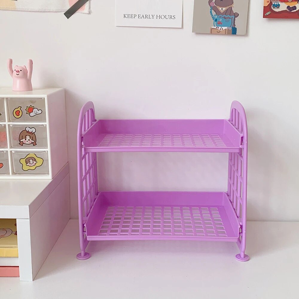 Multi Tier Desktop Storage Shelf for Dorm, Office and Study Desk