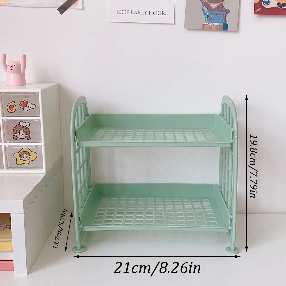 Multi Tier Desktop Storage Shelf for Dorm, Office and Study Desk