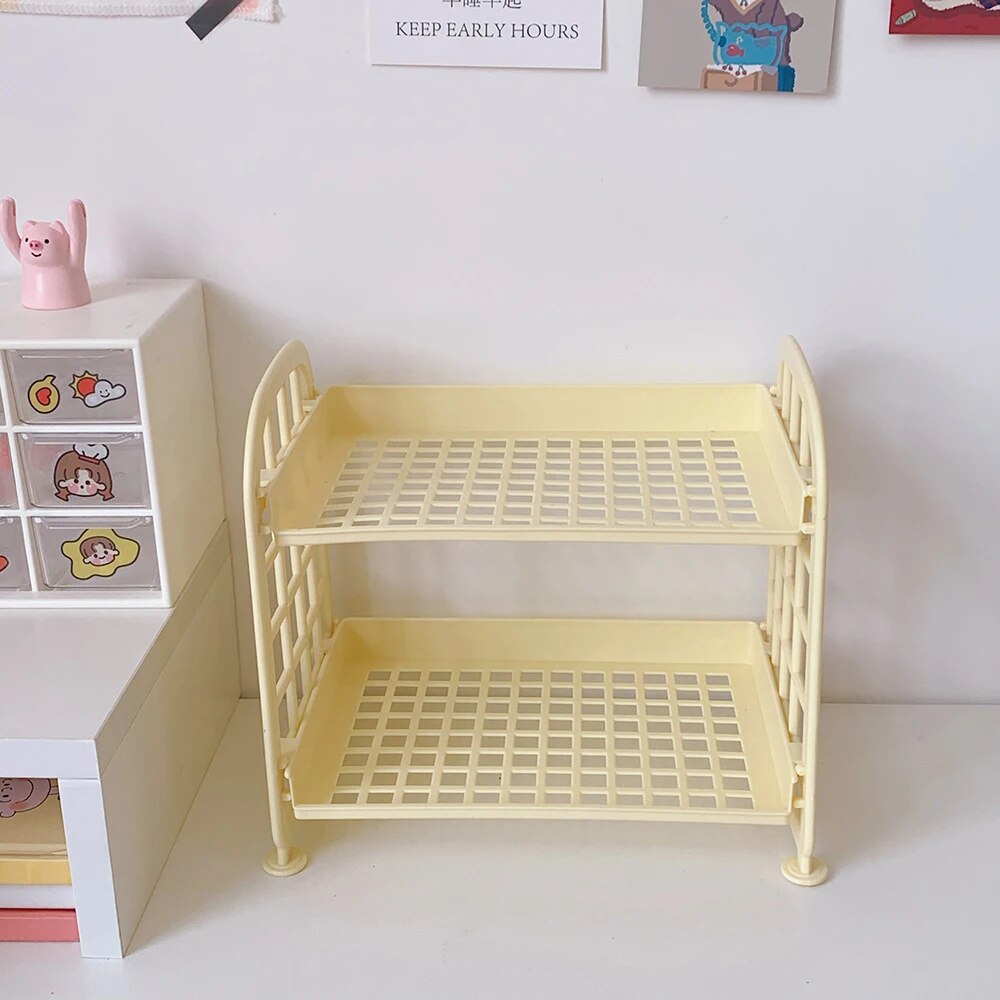 Multi Tier Desktop Storage Shelf for Dorm, Office and Study Desk