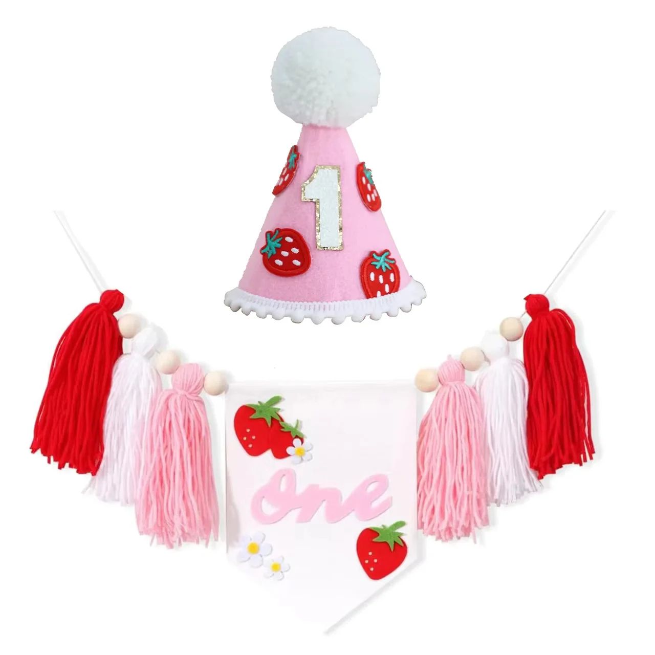 Boho 1st Birthday High Chair Banner – Modern Nursery & Baby Room Party Decoration