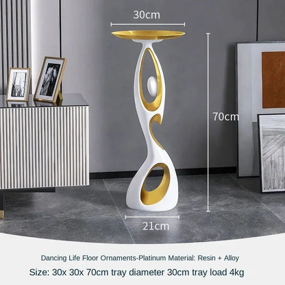 Abstract Dancing Figures Resin Sculpture Modern Nordic Luxury Home Decor Ornament
