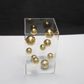6.3 x 6.3 x 10.2 in / gold