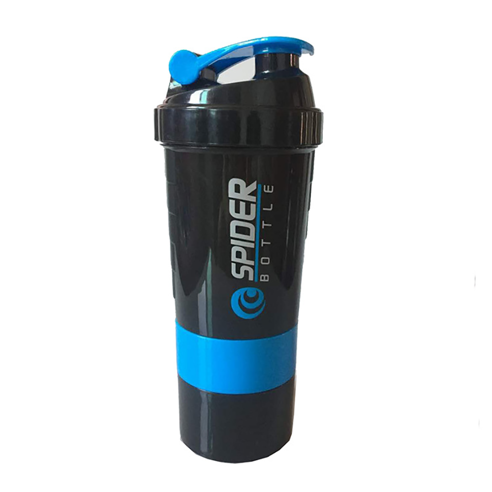 Triple Layer Protein Shaker Bottle with Storage Compartments for Gym, Fitness & Meal Prep