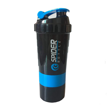 Triple Layer Protein Shaker Bottle with Storage Compartments for Gym, Fitness & Meal Prep